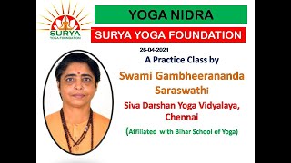 Yoga Nidra Swami Gambeerananda Saraswathi  యోగ నిద్ర 25 04 21