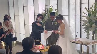 【小さな結婚式】ケーキ入刀