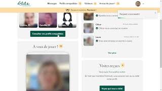 EliteRencontre · courte démonstration du site de rencontres haut de gamme