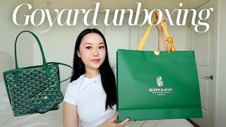 GOYARD MINI ANJOU UNBOXING | try-on, first impressions, review