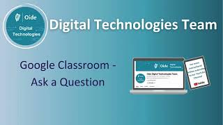Google Classroom: Ask a Question