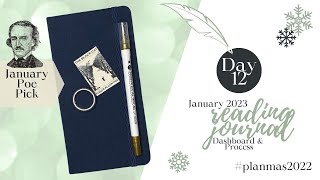 January 2023 Reading Journal Dashboard and Journal Process | #Planmas Day 12