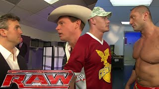 John Cena, Batista \u0026 Shane McMahon Backstage Segments RAW Jul 28,2008