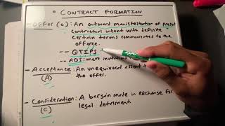 Contract formation- Contracts- Law School