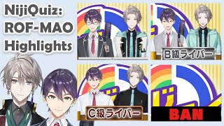 【ENG SUB】NijiQuiz #22: ROF-MAO Highlights【Kenmochi Touya 剣持刀也 / Kaida Haru 甲斐田晴 / NIJISANJI にじさんじ】