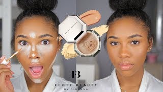 Fenty Beauty Concealer and Setting Powder Review | MakiyahMichelle
