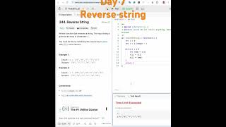 Reverse string #dsa #javascript #leetcode #easy #problemsolving