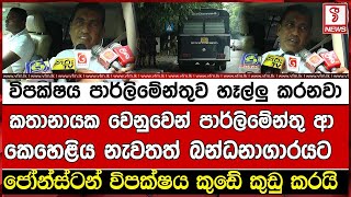 කතානායක වෙනුවෙන් පාර්ලිමේන්තු ආ කෙහෙළිය නැවතත් බන්ධනාගාරයට