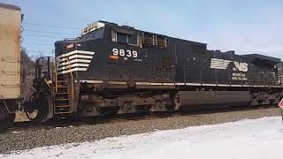 NS 4174 leads a tanker train in Wyomissing, PA