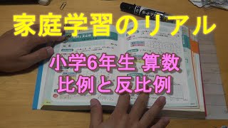 家庭学習のリアル 小学6年生 算数 比例と反比例