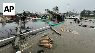 Typhoon Kong-rey hits Taiwan's east coast, leaving at least 2 dead