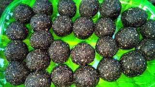 നാടൻ എള്ളുണ്ട || Ellunda || Black sesame balls snack || Healthy snack recipe || Jisha's Yummy World