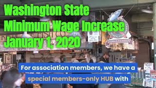 Minimum wage increase in Washington state, January 1, 2020