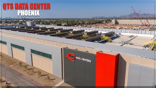 Aerial Drone Footage - QTS Data Center Under Construction Phoenix, Arizona