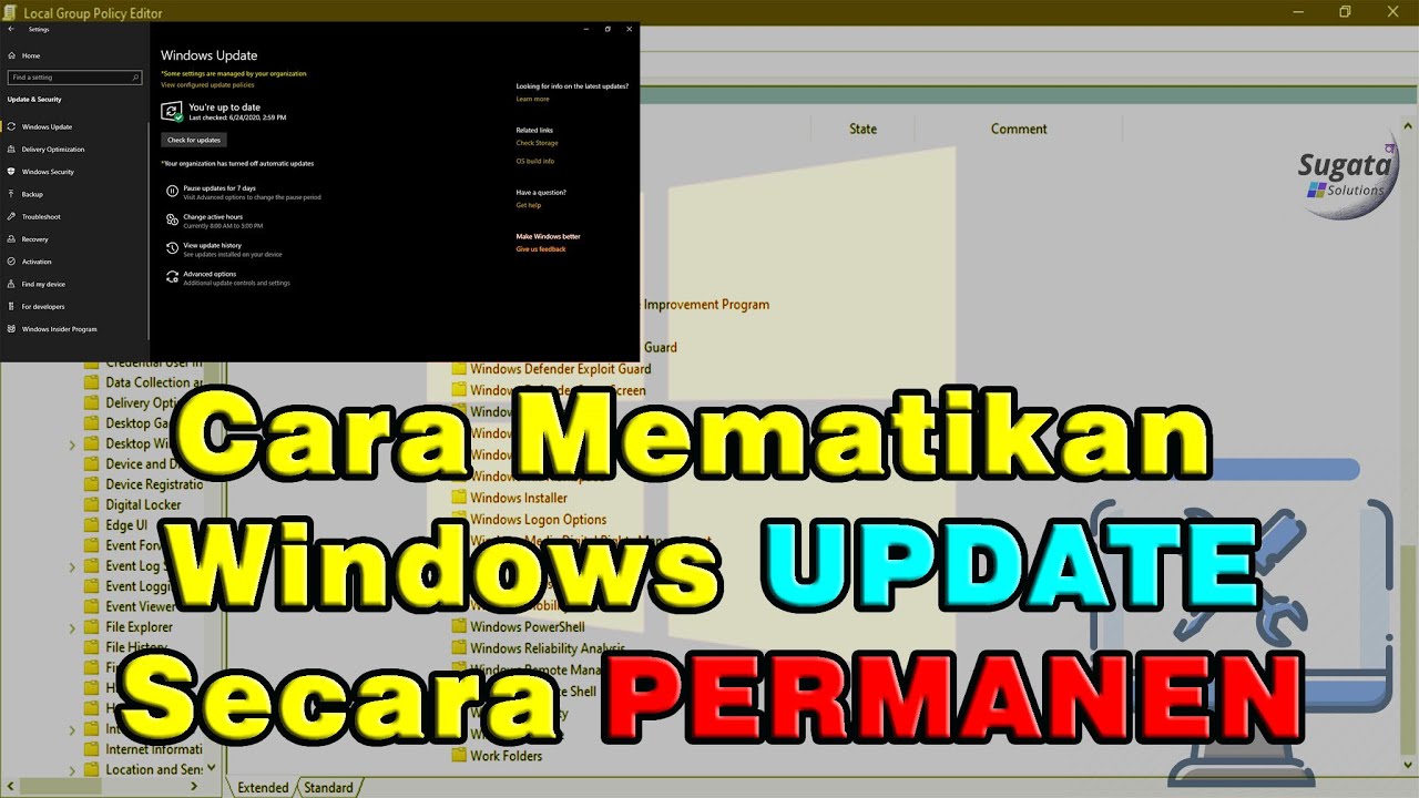 Cara Mematikan Windows Update Secara Permanen - YouTube