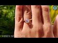 1.88 ct round old european cut moissanite cathedral setting solitaire ring hidden infinity ring