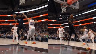 Kyrie Irving filthy layup after switching hands mid-air has bench hyped vs Suns
