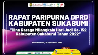 🔴LIVE STREAMING || RAPAT PARIPURNA DPRD KABUPATN SUKABUMI 152