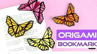 Origami Butterfly Bookmark / How to Fold #origami #bookmark #origamicraft #papercrafts