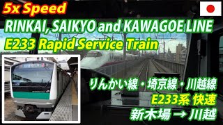 5x E233 SAIKYO LINE Rapid りんかい線・埼京線・川越線 快速・全区間 新木場→川越