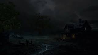 Thunderstorm Over an Old House | Mysterious Night Rain Ambience
