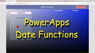 PowerApps: Date functions using Collection