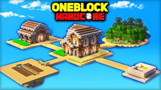 Upgrading my Base in One Block Hardcore Minecraft