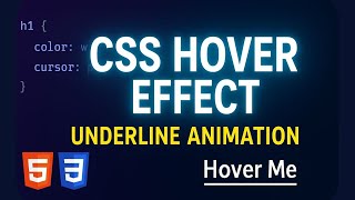CSS Hover Effect Tutorial | Text Underline Animation Using HTML & CSS