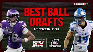 DraftKings Best Ball Draft | PLAYOFFS | 1/9 - NFL DFS Strategies \u0026 Advice