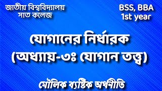 যোগানের নির্ধারকসমূহ । মৌলিক ব্যষ্টিক অর্থনীতি । অধ্যায় ৩ঃ যোগান তত্ত্ব