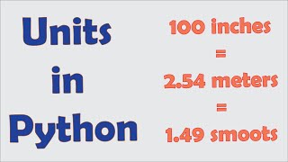 19. Using pints for units in python