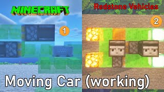 Minecraft Java: How to make 2 Moving Cars with Slime & Piston | Redstone Build #movingcar #minecraft