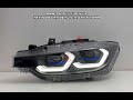 Bmw 3series F30 12-19 🚗 | Hexagon Design Full Led Headlamp | Scanning Welcome Mode