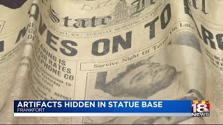 Artifacts hidden inside Jefferson Davis statue