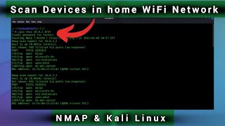 How to Scan Devices in your home WiFi Network with Network Mapper Nmap Kali Linux