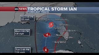 Tropical Storm Ian forecast to impact Florida as major hurricane