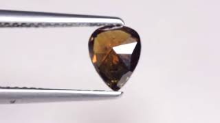 0.70cts Dark Cognac Brown Pear Natural Loose Diamond TOB TTT 01