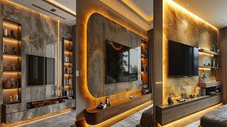 Best 100 Luxury Living Room TV Wall Designs 2025 TV Cabinet Design | Interior Design Ideas