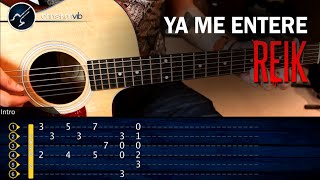 Como tocar Ya Me Entere de REIK en Guitarra Acustica | Tutorial COMPLETO