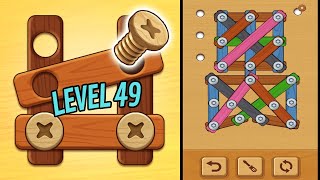 🏅 WOODLE - WOOD SCREW PUZZLE 🤪 Level 49 🧩 Gameplay Walkthrough