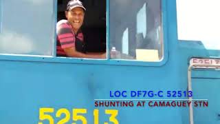 Summer 2021 Chinese DF7G-C Locomotives Action around Camaguey! Shunting, local \u0026 mainline freights!!