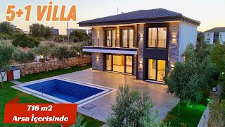 Didim Yeşiltepe Bölgesinde 716 m2 Arsa İçerisinde 200 m2 Kullanımlı 5+1 Dev Gibi Villa / No:136