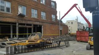 The Park 6 building getting torn down in Downtown Racine