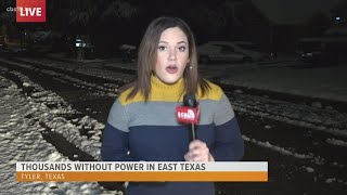 Thousands without power in East Texas
