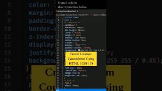 Create Custom Countdown Using HTML | CSS | JS