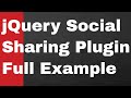 jQuery Javascript C Share Social Sharing Buttons Embed on Your Website Full Example