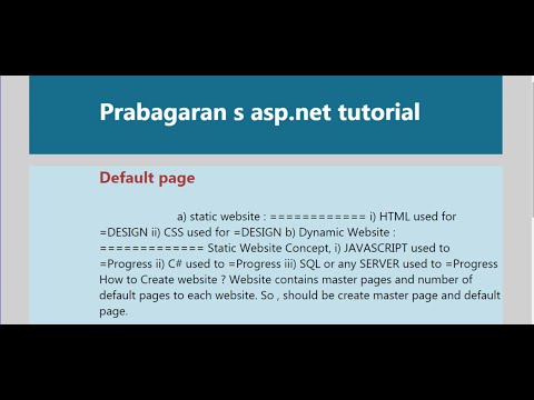 How to create WEBSITE with MASTER Page in ASP.NET How to create WEBSITE with MASTER Page in ASP.NET