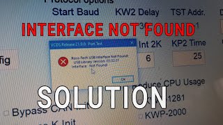 VAGCOM INTERFACE: NOT FOUND SOLUTION