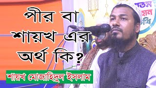 পীর বা শায়খ এর অর্থ কি। শায়খ মোজাহিদুল ইসলাম