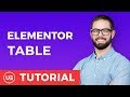 Elementor Widgets - Table Widget for Elementor